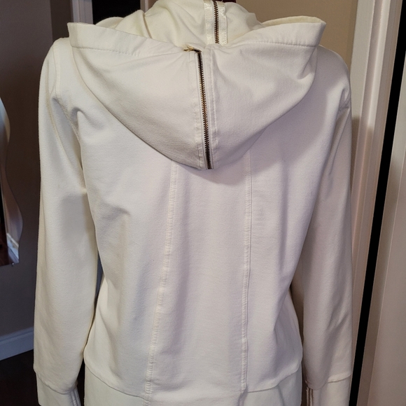 ADIDAS Offwhite Athletic Jacket w/versatile hood XL - Picture 2 of 10